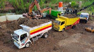 Mobil Truk Canter Fuso Muat Mobil Mobilan Oleng, Rc Handmade, Isuzu NMR Beko Rc Excavator Loader