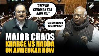 Mallikarjun Kharge, JP Nadda clash at Rajya Sabha as HM Amit Shah’s Ambedkar row explodes