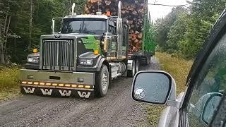 SUPER Heavy Duty OFF-ROAD logging truck in the Great Northern Maine Woods.