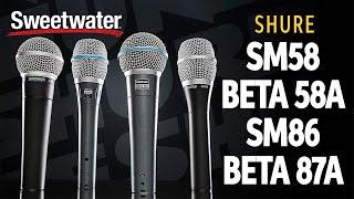 Shure Handheld Vocal Mics Compared: SM58 vs. Beta 58A vs. Beta 87A vs. SM86