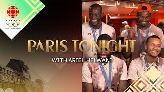 Andre De Grasse with the 4x100m team, along with 3 more Olympic medallists | Paris Tonight