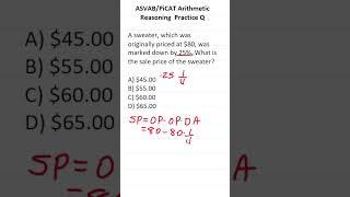 Calculating Sale Price (Discount) on the ASVAB and PiCAT #acetheasvab #grammarhero