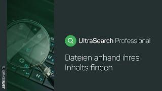 Dateiinhalte durchsuchen - UltraSearch Professional | JAM Software