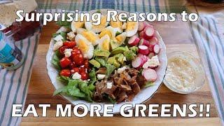 Surprising Health Benefits of Leafy Greens & A California Cobb Salad | Intermittent Fasting 16:8