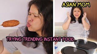 Asian Mom trying TRENDING Instant Food 妈妈尝试网上火红速食，美食开箱!