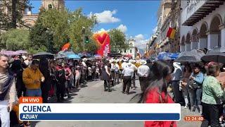 Estudiantes rindieron homenaje a Cuenca por los 204 años de Emancipación Política