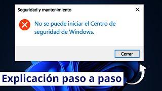 Solución No se puede iniciar el servicio Centro de seguridad en Windows 11 / 10