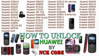 How to Unlock Huawei Phone Old Model G-Series by Unlock Code