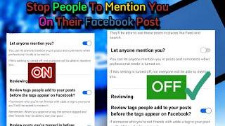 How to Stop People Tagging me on Facebook 2024 || How to turn Off tag on Facebook || Mark Highland D