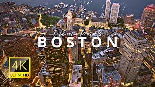 Boston, Massachusetts, USA  in 4K ULTRA HD 60FPS Video by Drone