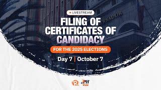 Filing of certificates of candidacy for 2025 Philippine elections | Day 7, October 7