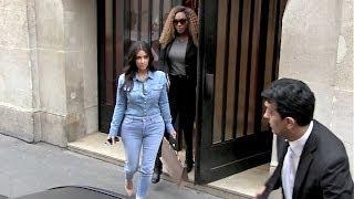 Kim Kardashian and Serena Williams shopping at Alaia Store in paris