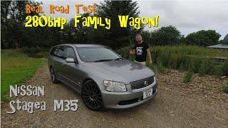 Real Road Test: Nissan Stagea - 280bhp family wagon! (turn up the speakers)