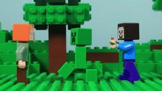 Creeper Explosion! | STOP MOTION | LEGO Minecraft Videos | Billy Bricks | Wildbrain Toons