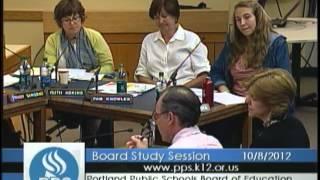 PPS Board of Education, 10/08/12 Study Session