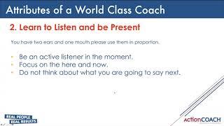 Day 2: Session 3: What does it take to be a business coach?