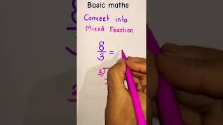 convert into mixed fraction #maths #ytshorts