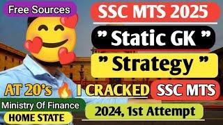 SSC MTS 2025 के लिए GK कैसे पढ़े l Part-2 l Static Gk Strategy l ssc mts exam preparation #ssc