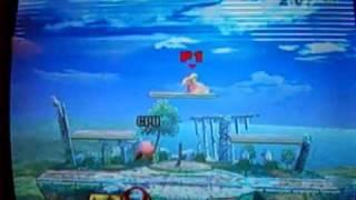 ssbb #14 peach vs kirby