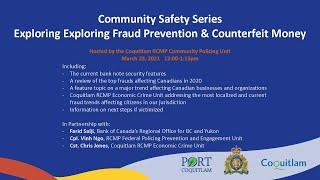 Exploring Fraud Prevention and Counterfeit Money - Community Safety Series