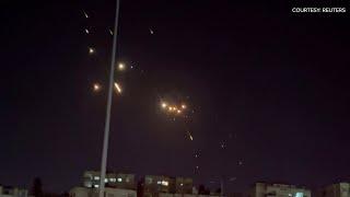 Iran attack on Israel: Footage shows missiles flying over Jordan