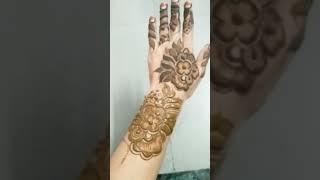 new trending stylish heena designs beautiful heena back hand side #shortsvideo #sanaya Az Painting