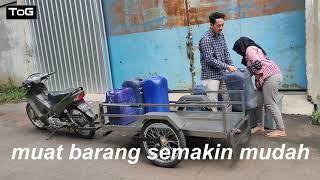 gerobak motor paling laris manis.ukuran besar tampil kokoh, bahan besi dan serbaguna. Tipe L Lite