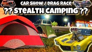 Stealth Camping In A Small Town , Abandoning My Van For A Summer Adventure ?? (Car Show With Racing)