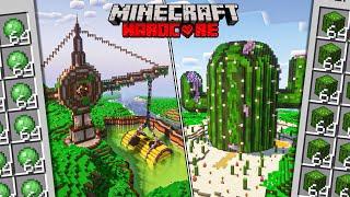 تو ۴۰۰ روز بزرگترین فارم اسلایم و کاکتوس رو درست کردم 🟢 2700+ MINECRAFT HARDCORE