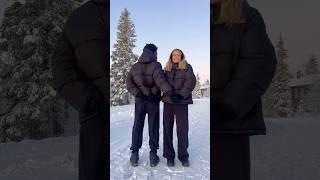 We danced in -10 degrees️ #romantic #couple #lapland #snow @jaymondy.