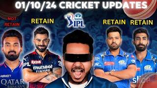 IPL Possible Retentions | Virat Pant Controversy ? | Cricket Updates 01 October 2024