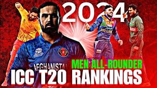 T20 ranking 2024 | Men T20 ALL-ROUNDER Rankings 2024 | ICC RANKING 2024