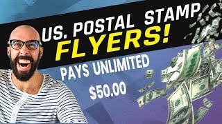 Free postage stamps, the millionaire mailer flyers, Cash Cow $100, postcard tycoon $300, wtm pub