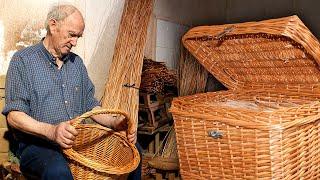 Emilio, el MAESTRO CESTERO. Elaboración con mimbre de cestas y otras piezas artesanales | Documental