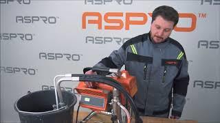 ASPRO 2300 доступный окрасочный аппарат, обзор, запуск, видеоинструкция