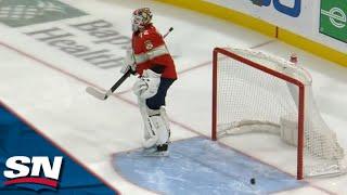 Canucks' Jack Studnicka Floats A Knuckler Past Sergei Bobrovsky For A Bizarre Goal