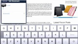 Bookmarklets for the iPad