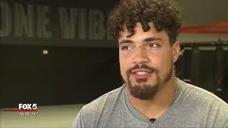 Falcons linebacker trains with MMA titleholder