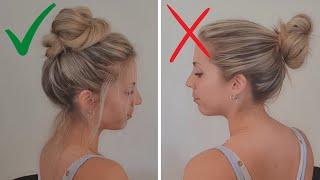 Astuce coiffure avec volume : faire un chignon haut facile et rapide ! DIY chignon cheveux longs !