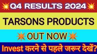 Tarsons Products Q4 Results  Tarson Product Result  Tarson Share Latest News  Tarson Result