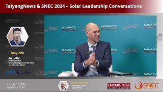 Tony Zhu, JA Solar, in Conversation with Michael Schmela at SNEC 2024