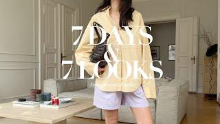 7 Days & 7 Looks | Summer Outfit with a bit of color | Minimal Wardrobe