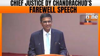 Chief Justice DY Chandrachud's Farewell Speech: A Heartfelt Thank You and Mother’s Wisdom | News9