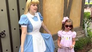 Meeting Alice from Alice in Wonderland at Epcot