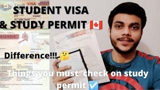 Student Visa & Study Permit  | Difference between both | Things to must check on Study Permit ️