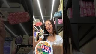 $1 noodles! eating the CHEAPEST food at the korean convenience store #shorts
