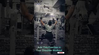 Shoulder Workout Comm the Exercise Name 1. military Press 2. Shoulder Press 3.Shoulder press Barbel