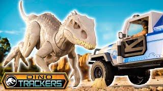 Indominus rex Sneak Attacks the Dino Trackers!  | Jurassic World Dino Trackers