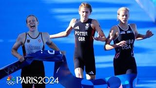 Germany wins mixed team triathlon gold, Team USA sprints to silver in a photo finish | NBC Sports