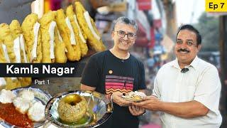 Ep - 7, KAMLA NAGAR Nostalgia Street Food Walk I Bhelpuri + Paneer Pakoda + Dal Moth, Singhara Chaat